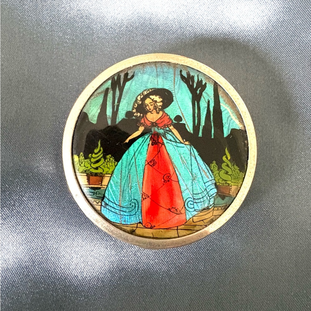 Vintage Deco Ladies Makeup Compact Marked British Made - Picture 7 of 7